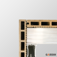 Фінішне оздоблення композитної терасної дошки Gardin