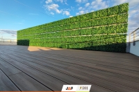 Gardin Natur Пісочний Тік - тераса на даху. Варшава, Польща