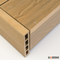 Фінішне оздоблення композитної терасної дошки Gardin