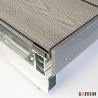 Фінішне оздоблення композитної терасної дошки Gardin