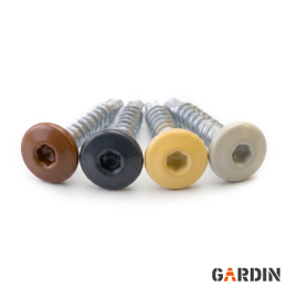 Нержавіючий саморіз Gardin Wall TX у різних кольорах, 100 шт.